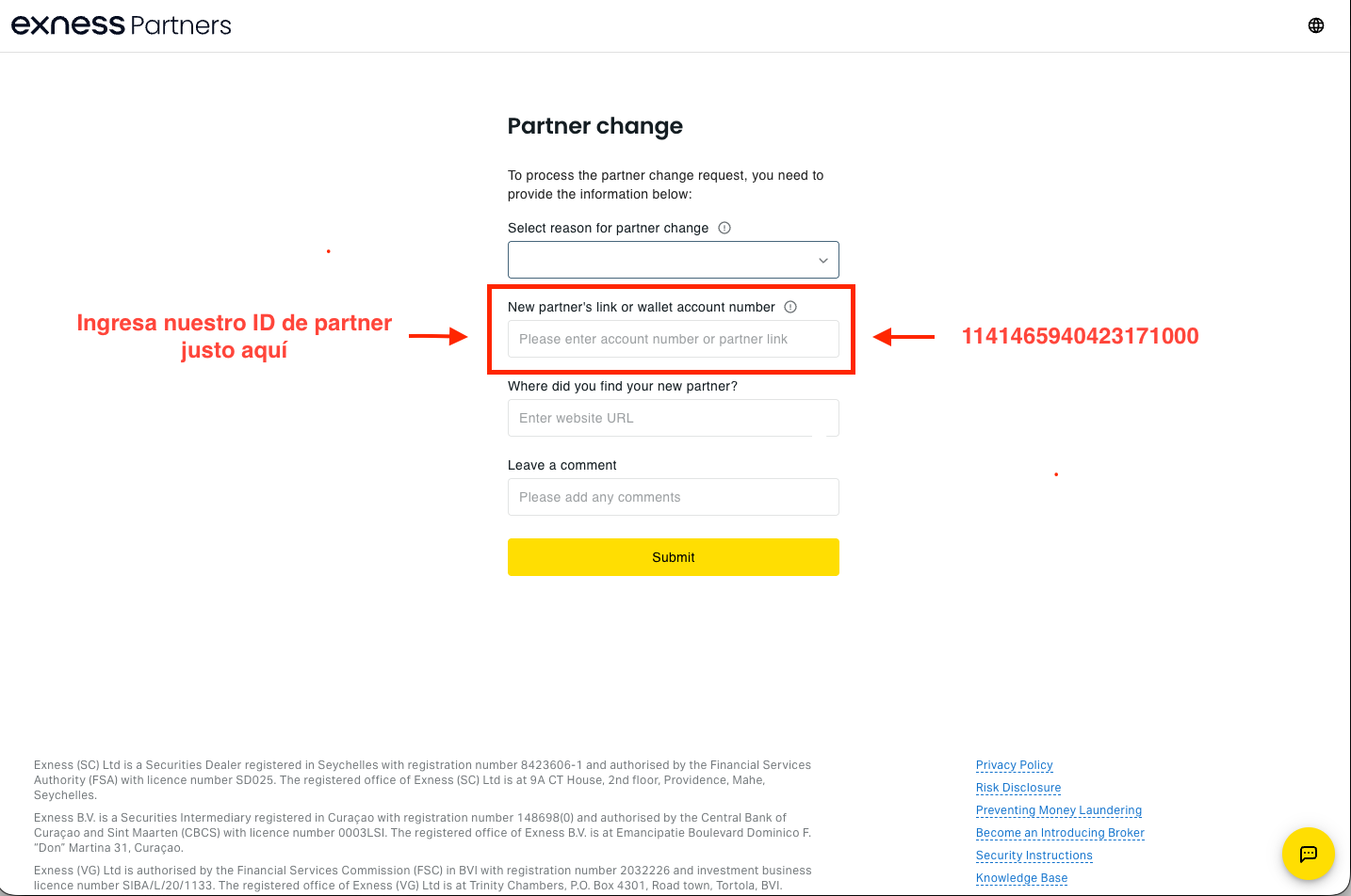 Paso 4: Completar la Solicitud